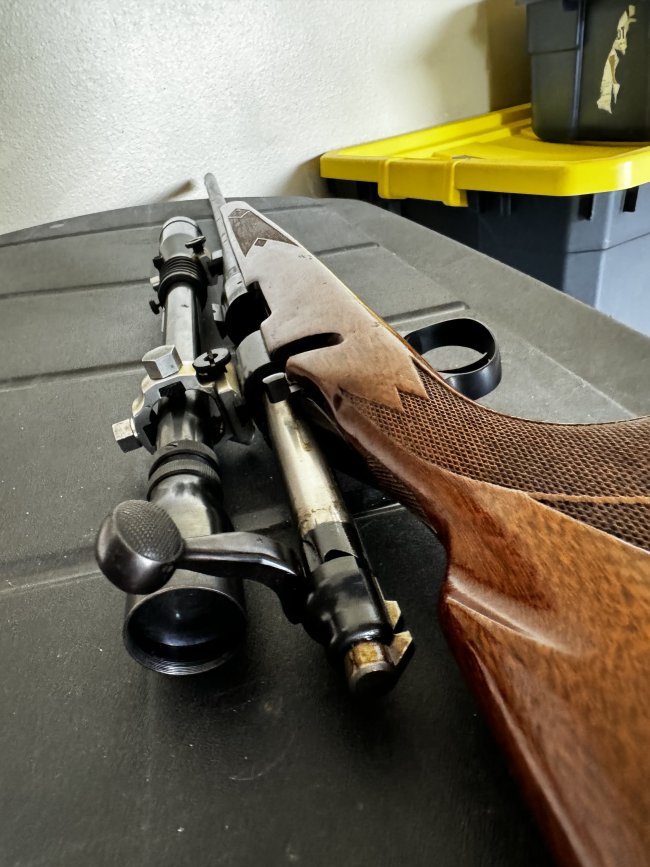 Remington Model 700 bolt action .222 with JUNERTL Optic Co 20x scope $650