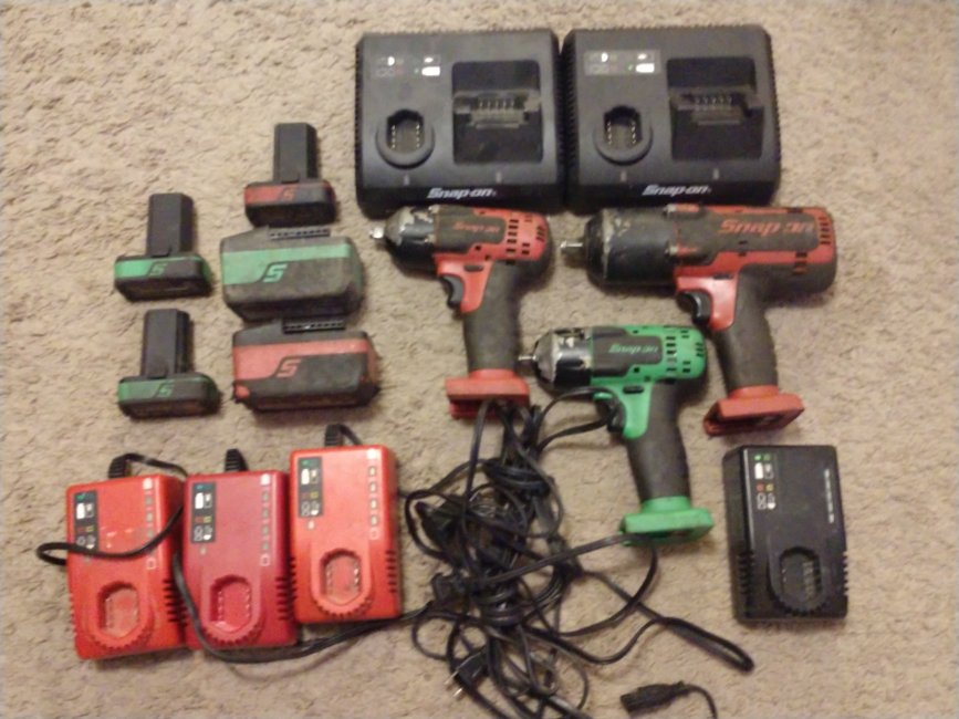 Snap on cordless lithium tools