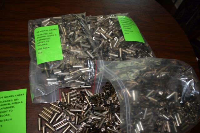 38 SPECIAL NICKEL CASES READY TO RELOAD