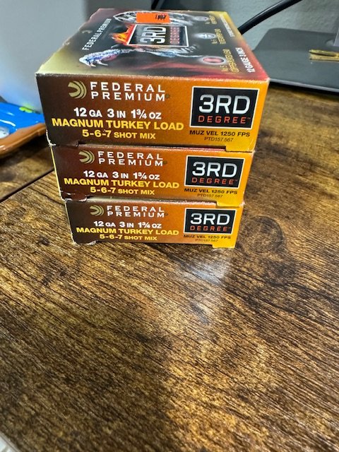 3 boxes of federal premium 12ga 3in magnum turkey loads