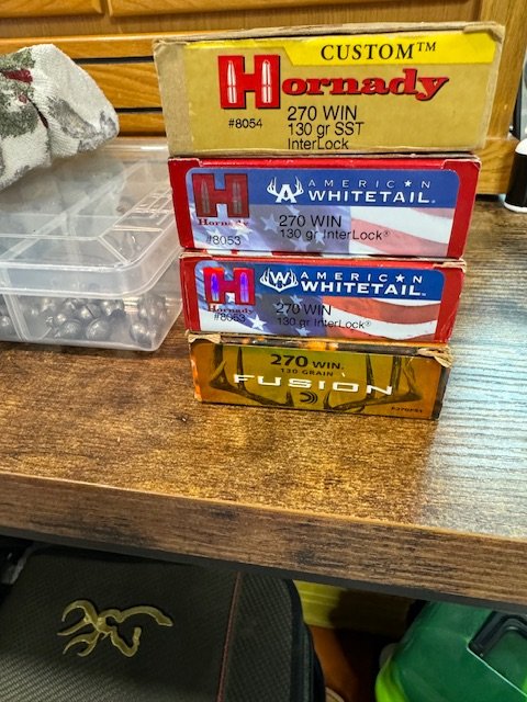 4 boxes of 270 Win ammo 130gr